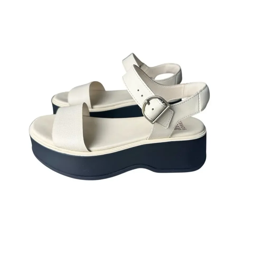 Sorel Womens Dayspring Platform Sandal Honey White Sz 7.5 Coastal Modern Neutral - Picture 2 of 11